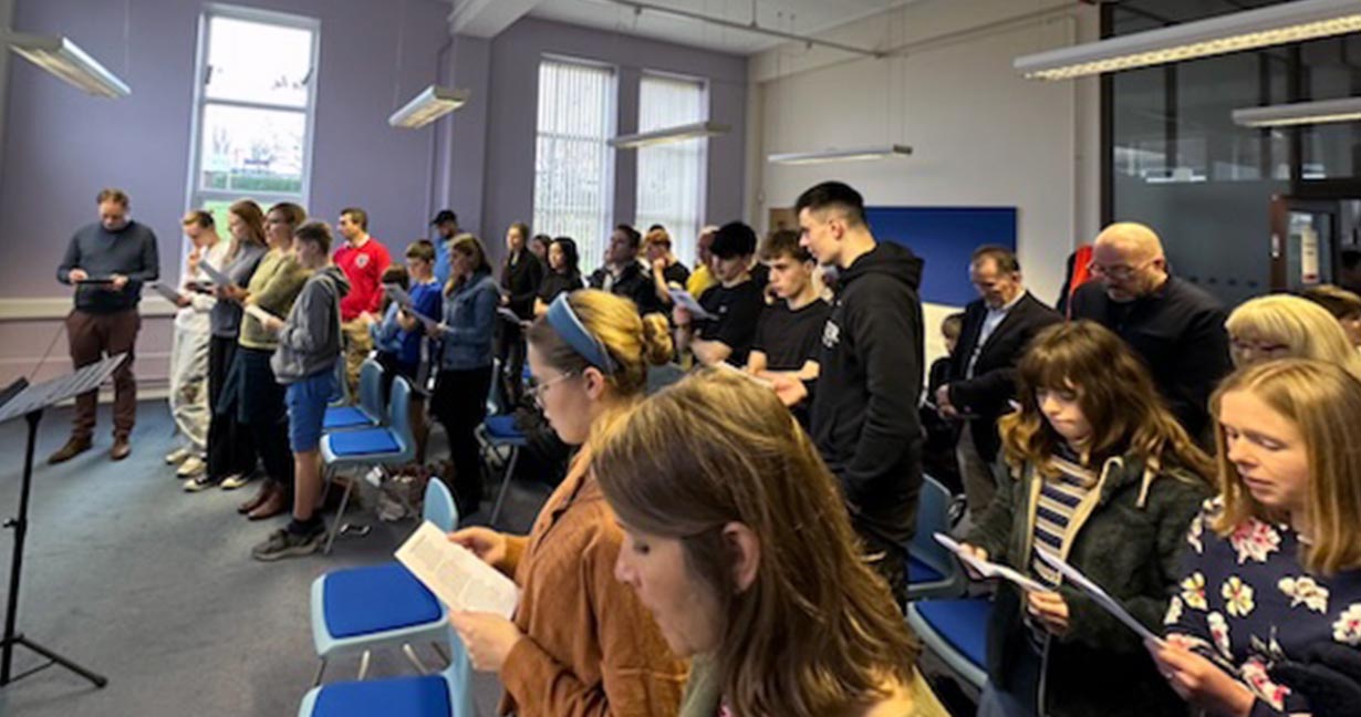 Eastside church members singing